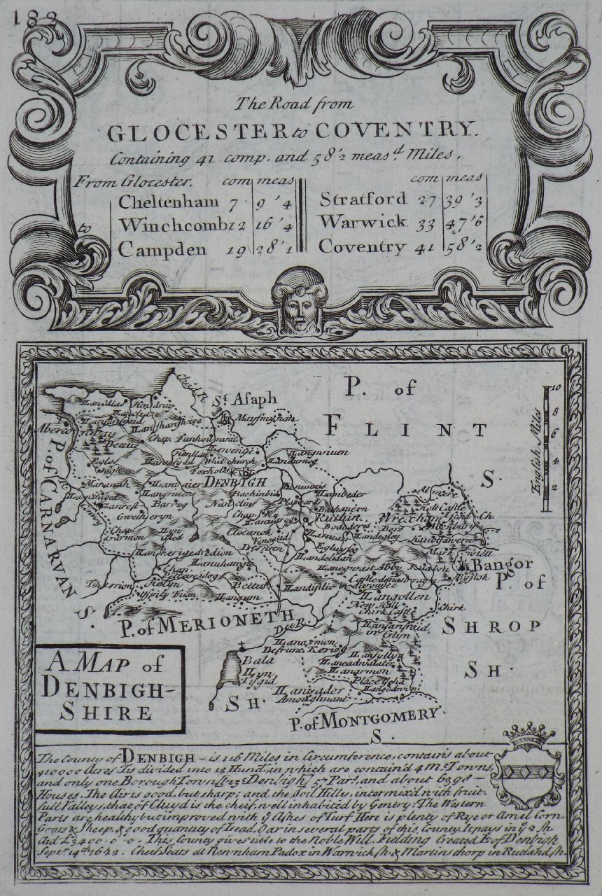 Map of Denbighshire - Owen & Bowen